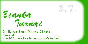 bianka turnai business card